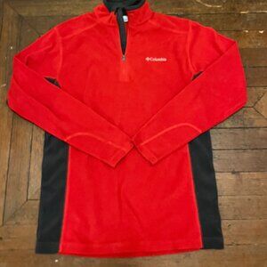 Columbia Sportswear Red Fleece Jacket Women’s Small Cozy Outdoor Pullover